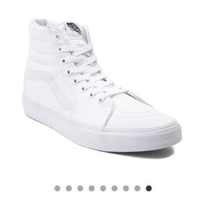 High-Top Canvas White Vans